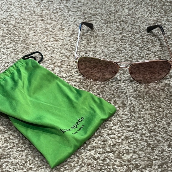 Kate Spade NY Emmaline Sunglasses (FabFitFun X) in Rose Gold - Picture 2 of 5